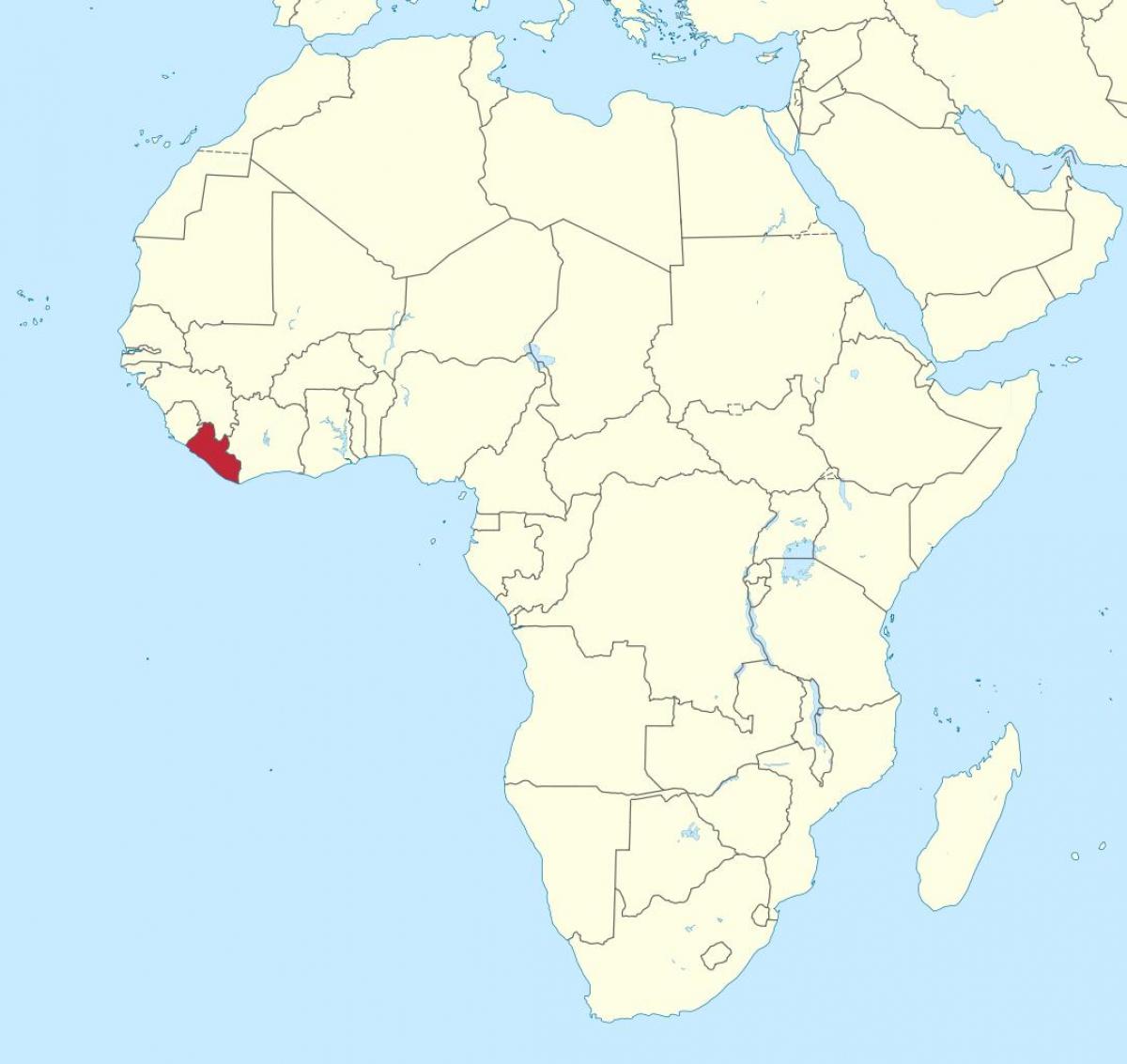 mapa ng Liberia africa