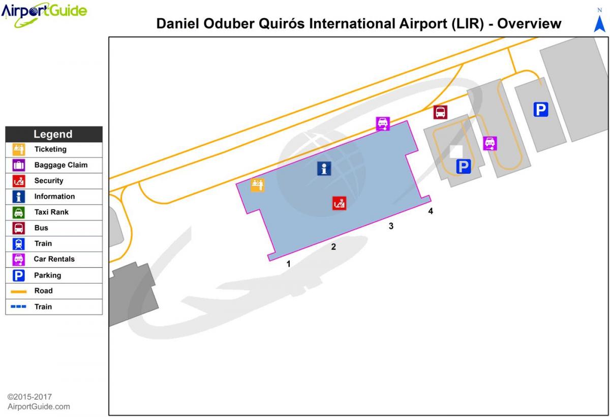 mapa ng Liberia airport terminal