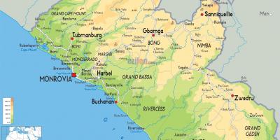 Gumuhit ng mapa ng Liberia