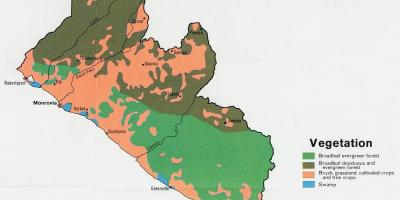 Mapa ng mga halaman mapa ng Liberia