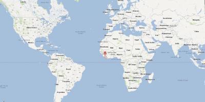 Liberia lokasyon sa mapa ng mundo