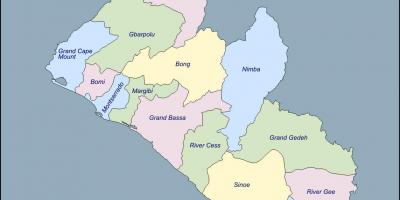 Mapa ng Liberia county